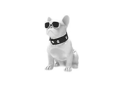 Altavoz Bluetooth portátil Bulldog Francés Altavoz Doble M10 Altavoz Bluetooth Altavoz de Bajos para PerrosBlanco BISBISOUS