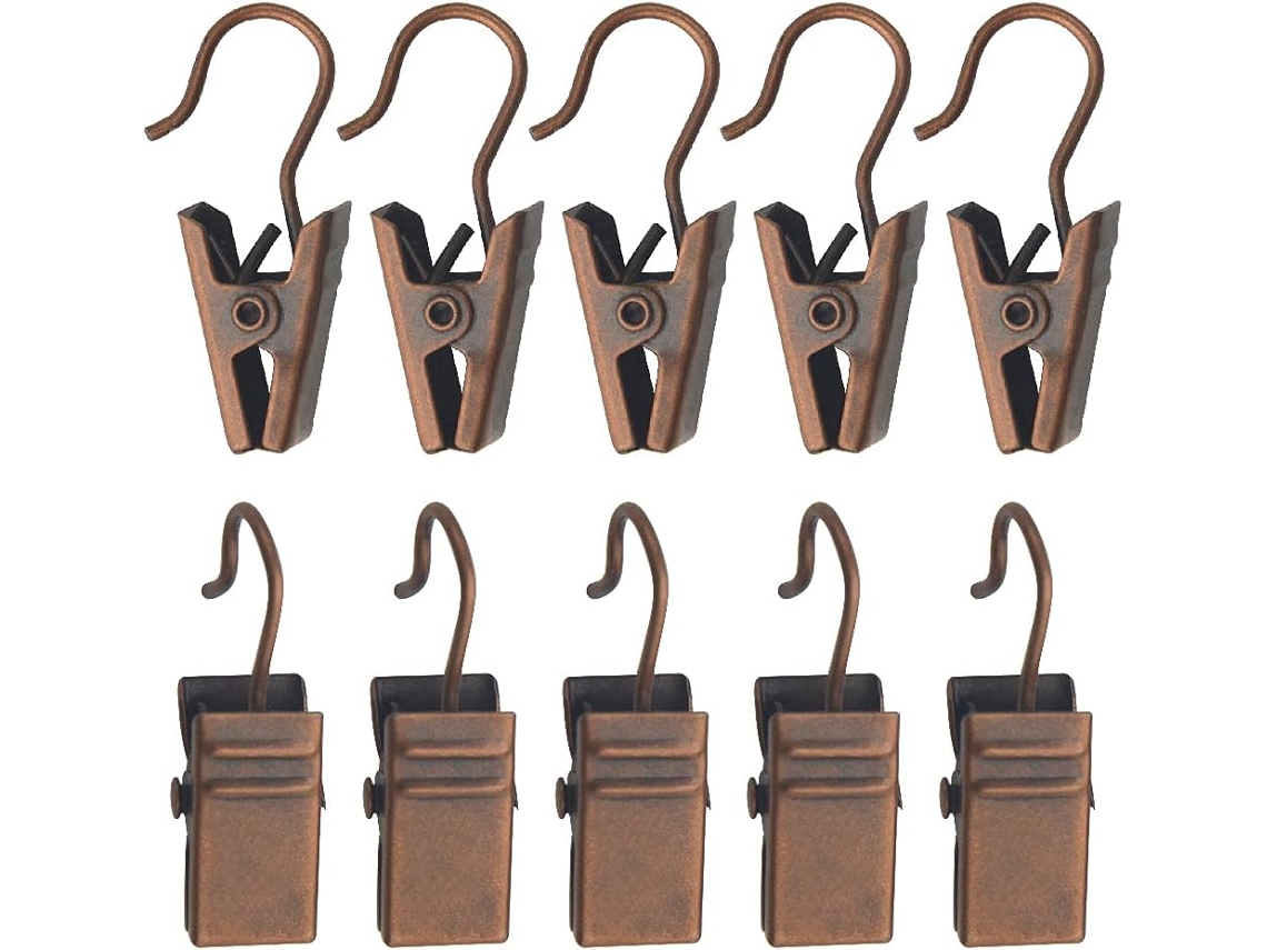 Wmycongcong 100 clips para cortinas con ganchos, pequeños y resistentes, para colgar luces de fiesta y decoraciones, Vayotoy