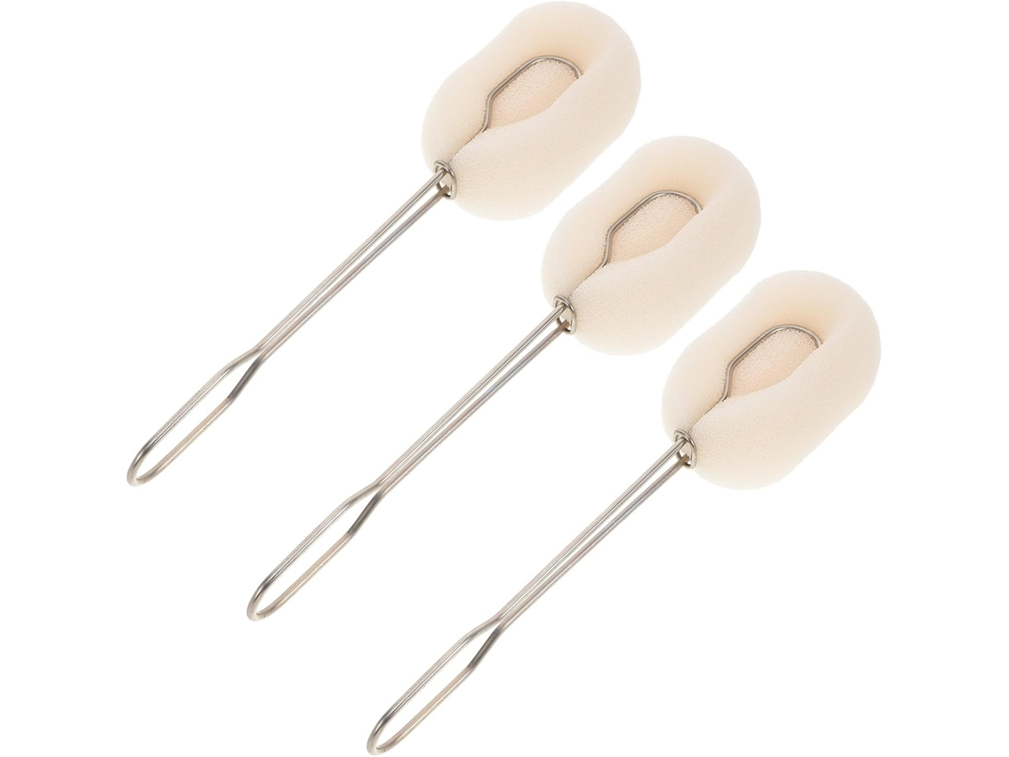 Cepillos De Limpieza, Esponja, Acero Inoxidable, Juego De 3, Delicados Sin