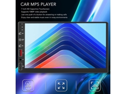 Reproductor MP5 para coche con pantalla táctil de 7 pulgadas, Bluetooth, FM, AM, estéreo, cámara de marcha atrás, entrada auxiliar, puerto USB para Android e iOS