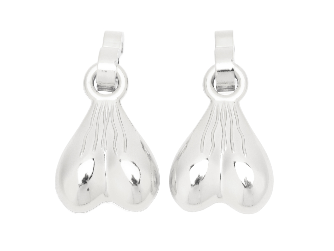 Mali 2pcs Decoração de Sapato Nuvem Bola Clips Abs Acessório Divertido Distintivo Presente de Natal Prata
