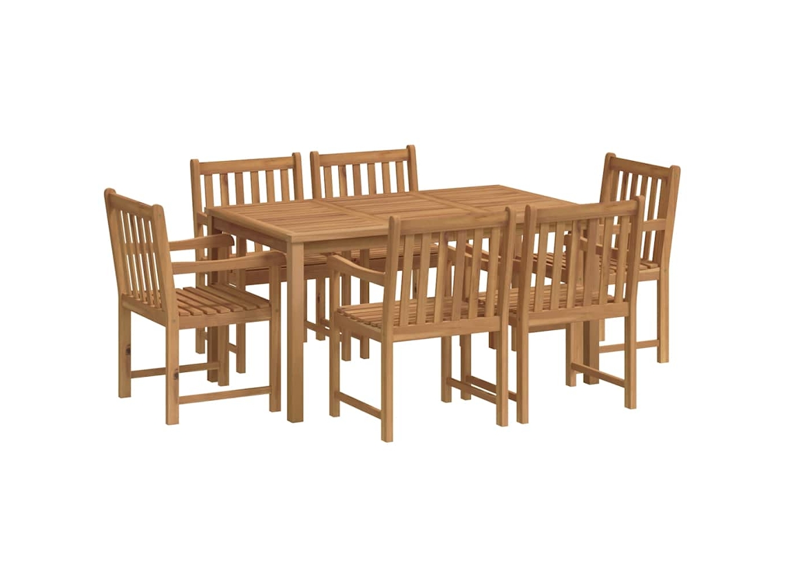 Maison Exclusive - Conjunto De Comedor De Jardín De 7 Piezas, 150 X 90 Cm, Madera Maciza De Teca
