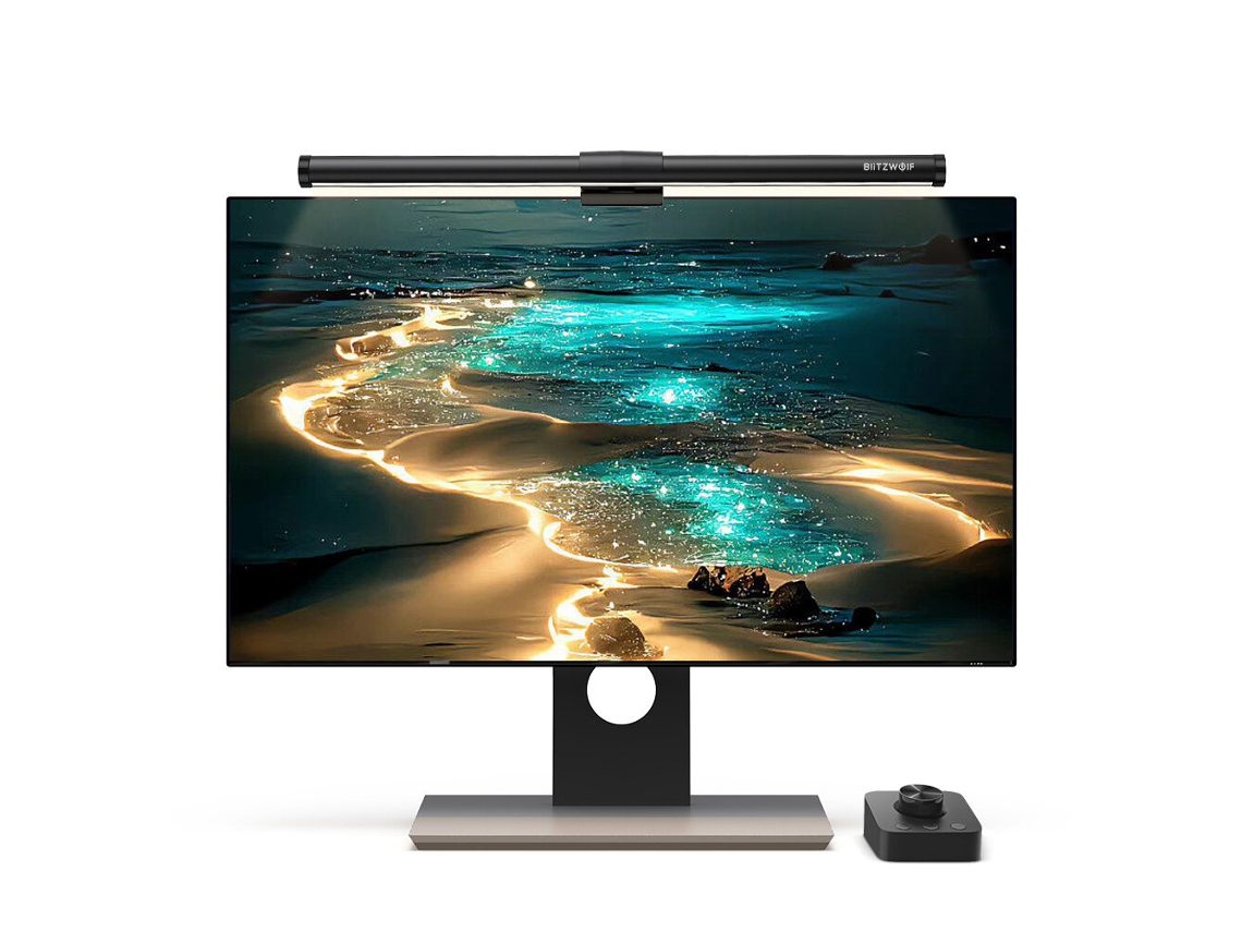 Barra De Luz Para Monitor Black-blitzwolf Bw-cml5, Táctil/control Remoto Inalámbrico, Protección Ocular Antirreflejo Para Pc De Oficina En Casa