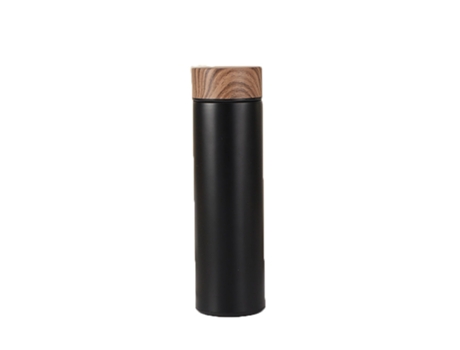 Nueva tapa de grano de madera de acero inoxidable de color sólido taza térmica conjunto portátil al aire libre