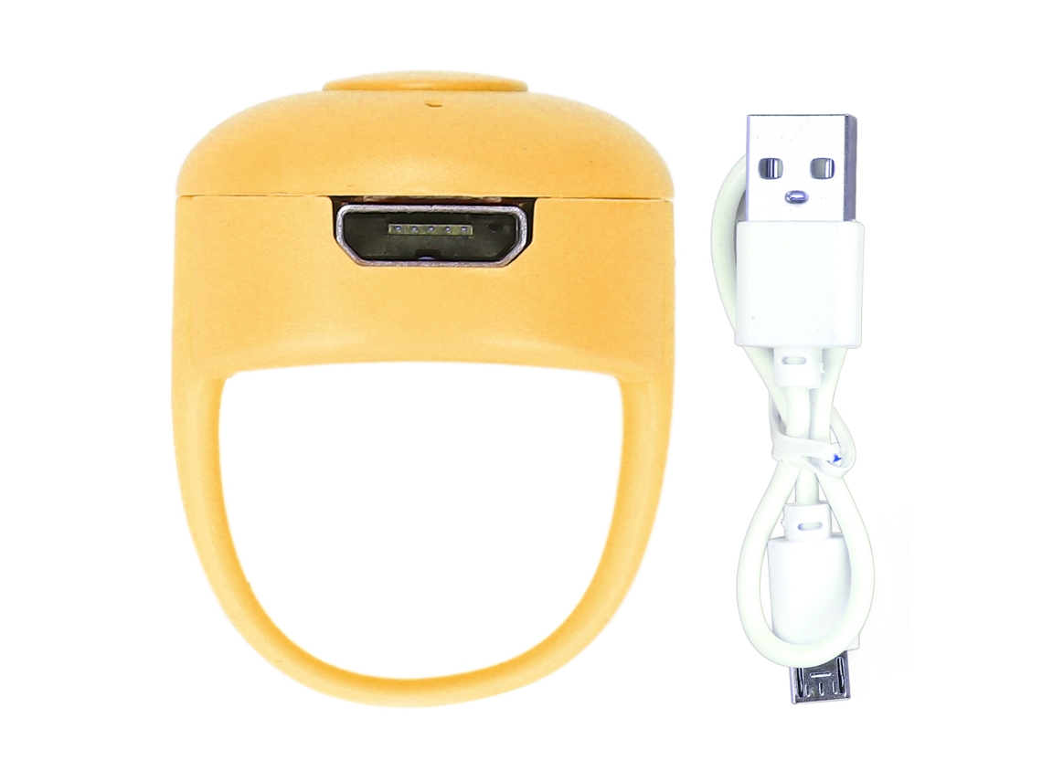 Anillo Inteligente Con Control Remoto Bluetooth - Compatible Con Todos Los Smartphones - Amarillo