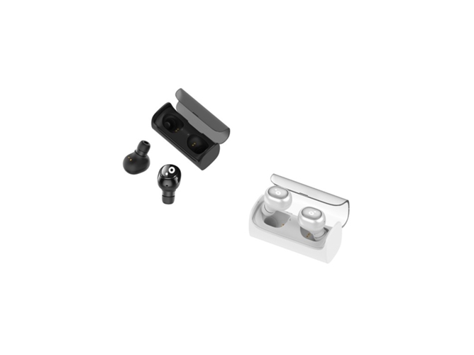 Auriculares Bluetooth True Wireless SUNSTECH Wavepods (In Ear - Micrófono - Negro)