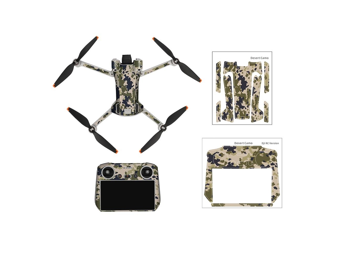 -set De Pegatinas Para Drone Impermeables Compatible Con Dji Mini 3 Pro Y Control Remoto Accesorios De Protección