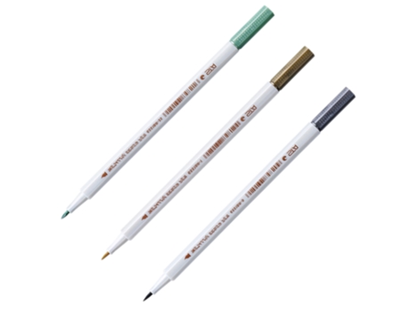 bolígrafos de pintura para pintura rupestre, cerámica, vidrio, madera, lienzo. Rotuladores de pintura Punta extrafina Verdedoradogris oscuro