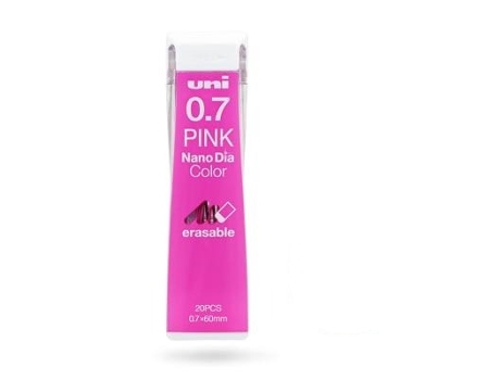 Lápiz de Color Uni Nano Dia Japón 1 Tubo Rosa 0.7 Mm