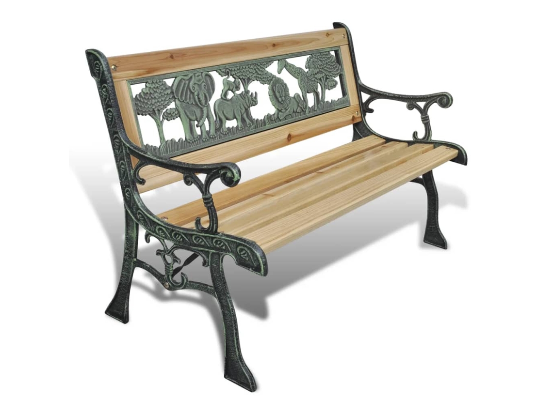 LOVELY HOME Banco de Jardín para Niños de 84 cm de Madera