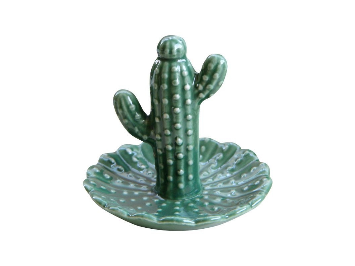 Taza Porta Anillos De Cactus De Cerámica Para Joyería, Organizador De Joyas Decoración Baño Cactus