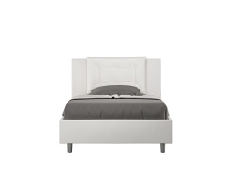 AnnalisaITYHOME Media cama tapizada sin somier (120 x 190 cm - Paneles de melamina y piel sintética)