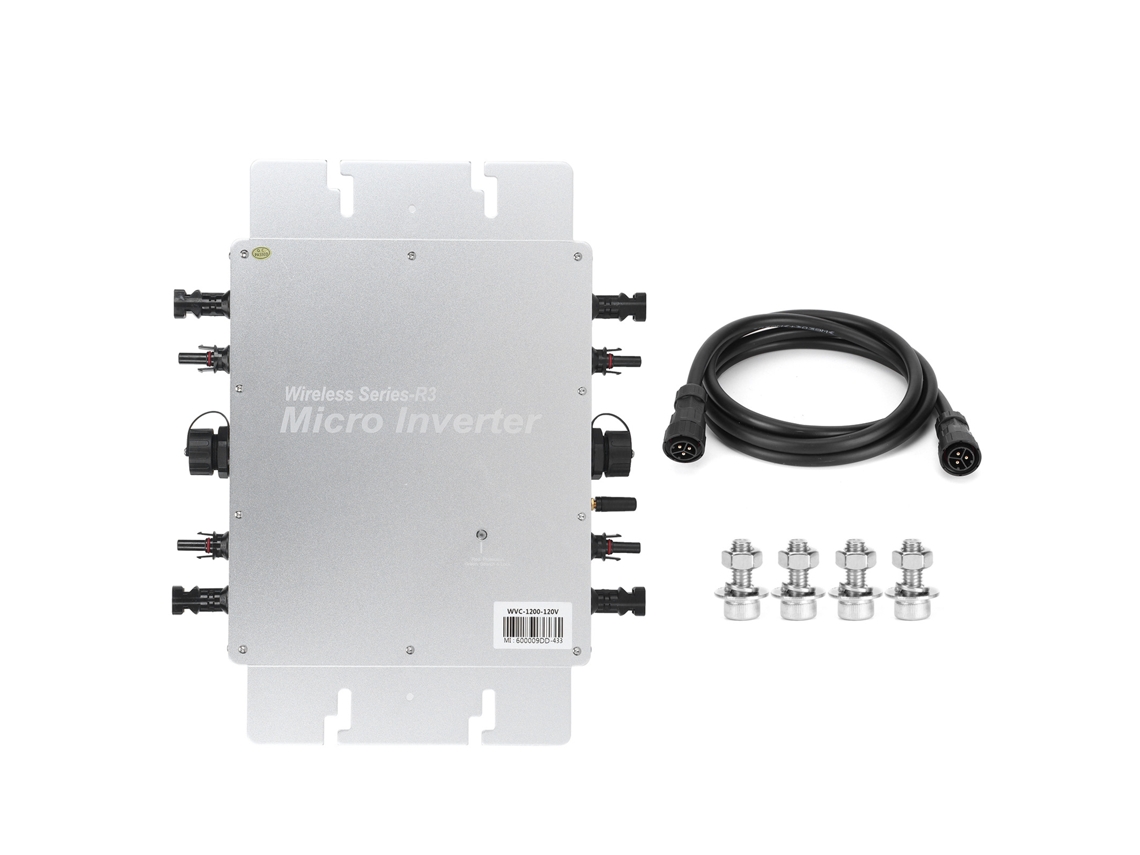 Inversor de microondas para sistema fotovoltaico de onda sinusoidal, 120 V, impermeable