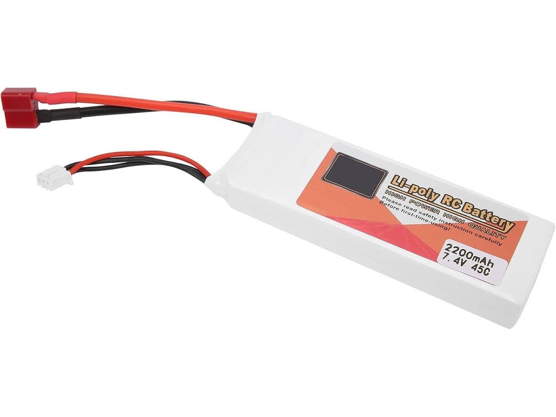 Batería Lipo De 7,4 V Y 2200 Mah, 2s Y 45c Con Conector En T Para Drones, Coches Y Helicópteros Rc.