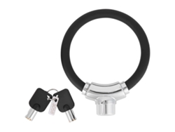 Candado Antirrobo Para Bicicleta Anillo Mini Portátil De Aleación De Zinc Negro Cable De Acero