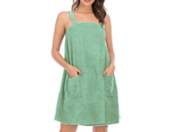 Toalla de Baño Kofihety Asas Bolsillo Ideal Poliéster Verde (35x20x5cm)