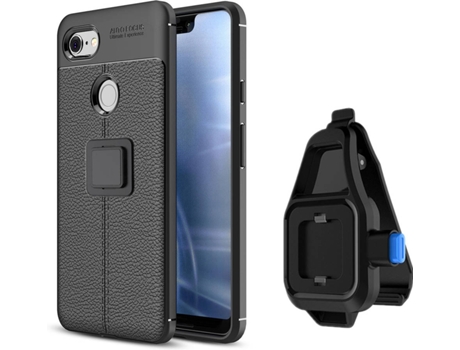 Funda Google Pixel 3xl Rugged Leather con Soporte de Cintura Negro