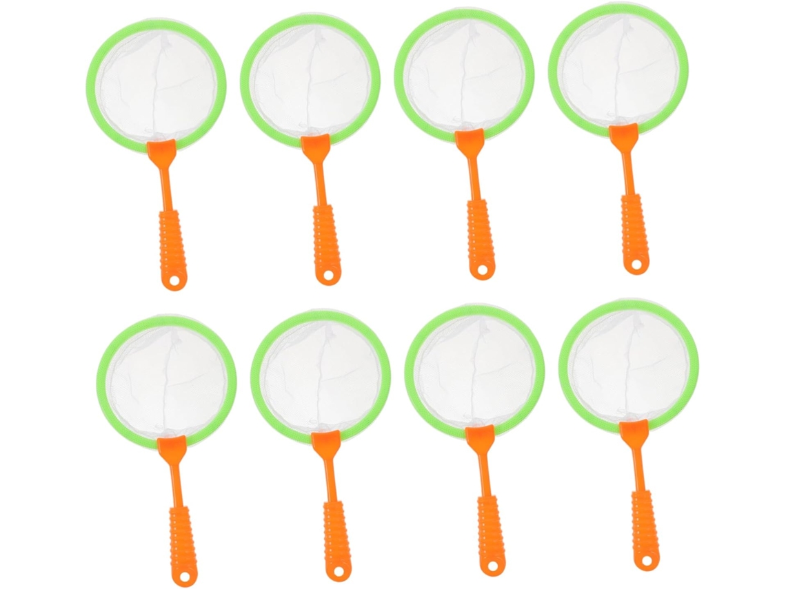 Juego De 8 Redes De Pesca Para Niños Y Niñas, Tamaño Seguro, Mango Largo Y Cómodo