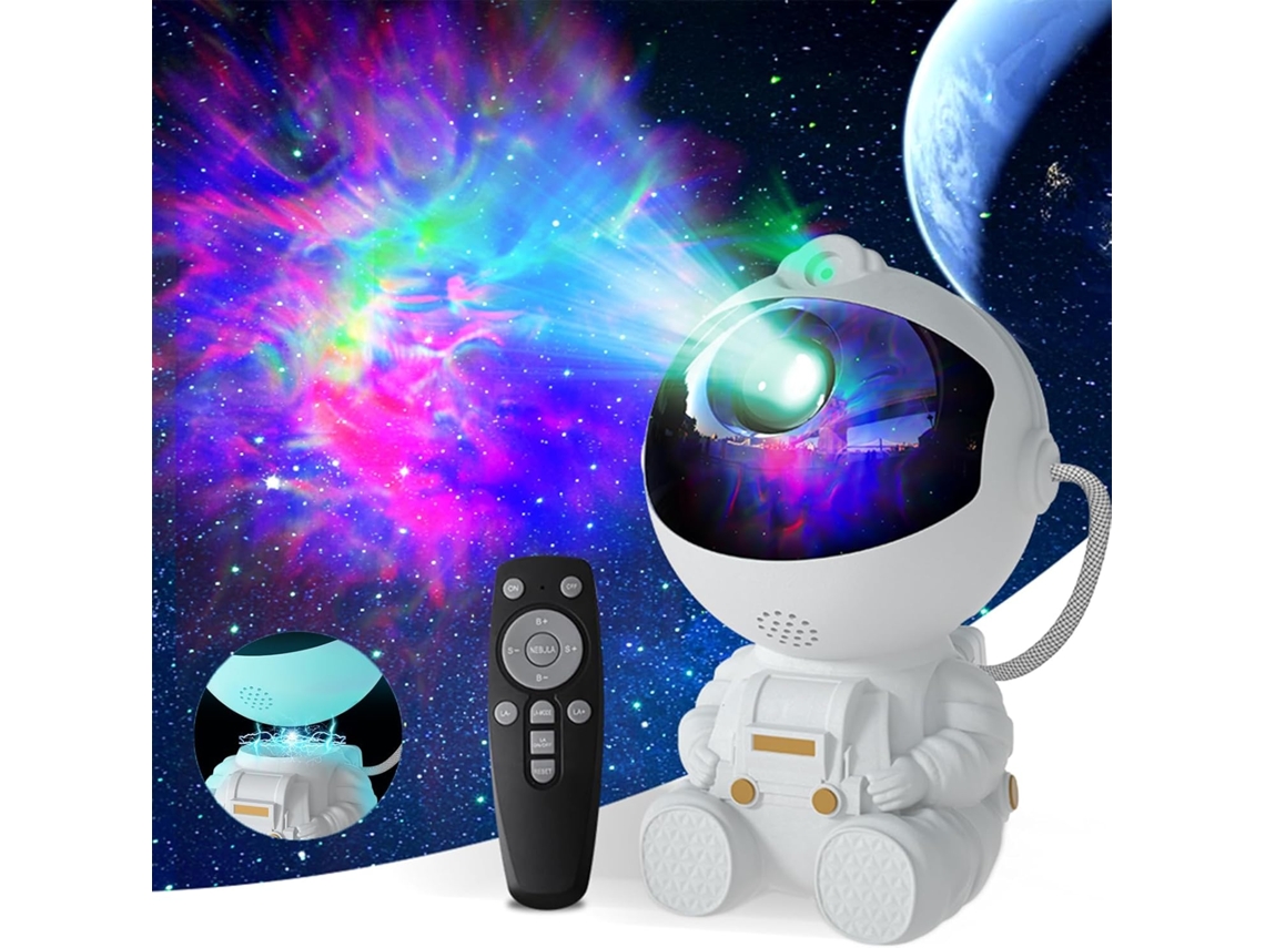 Projetor de Céu Estrelado com 8 Modos, Rotação 360°, Formato de Astronauta CZHHMART
