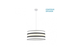 Lámpara colgante Karla 2x27 cm blanco/beige, 50 x 50 cm, Fabrilamp
