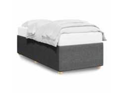 Maison Exclusive - Estructura De Cama Sin Colchón Tela Gris Oscuro 80x200 Cm