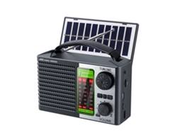 Radio portátil FM AM SW recargable con panel solar, receptor de banda completa de alta sensibilidad, luz LED y altavoz Bluetooth. Viewleaf