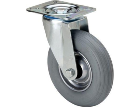 Rueda giratora placa 10zv200-emr metalico-impinchable gris rodillos ALEX