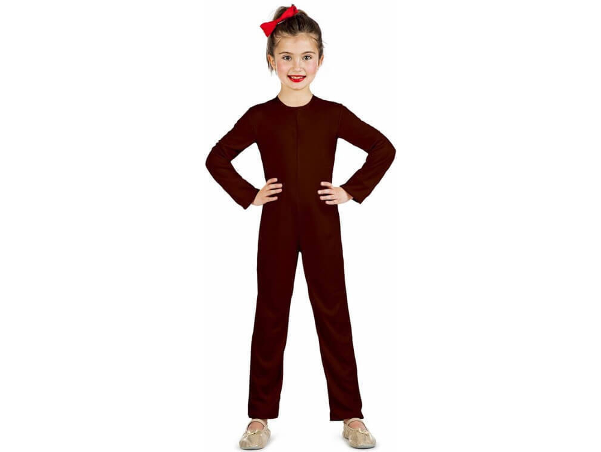 Disfraz Unisex DISFRAZZES Maillot O Mono De Punto Marrón (Talla: 7 a 9 años)