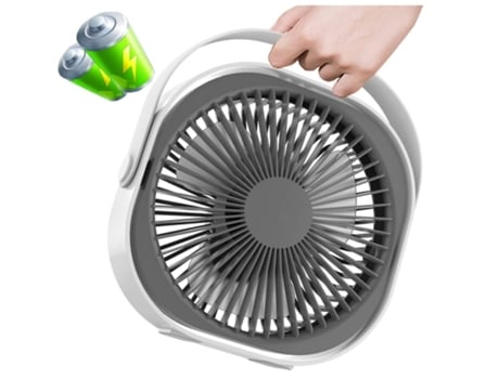 Mini Ventilador de Mesa Portátil ENZON Portátil 3 Velocidades USB 360 ° Blanco