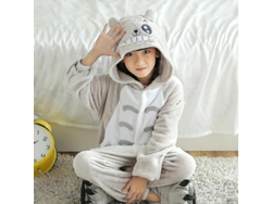 2026-pijama De Invierno Para Niños Con Capucha Flannel Monos Totoro Diseño Cartoon Manga Larga Suave Calientito