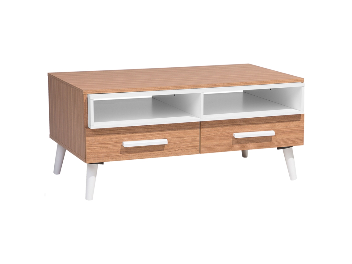 Mesa auxiliar BELIANI Alloa de Tablero de partículas Madera clara 60x100x45