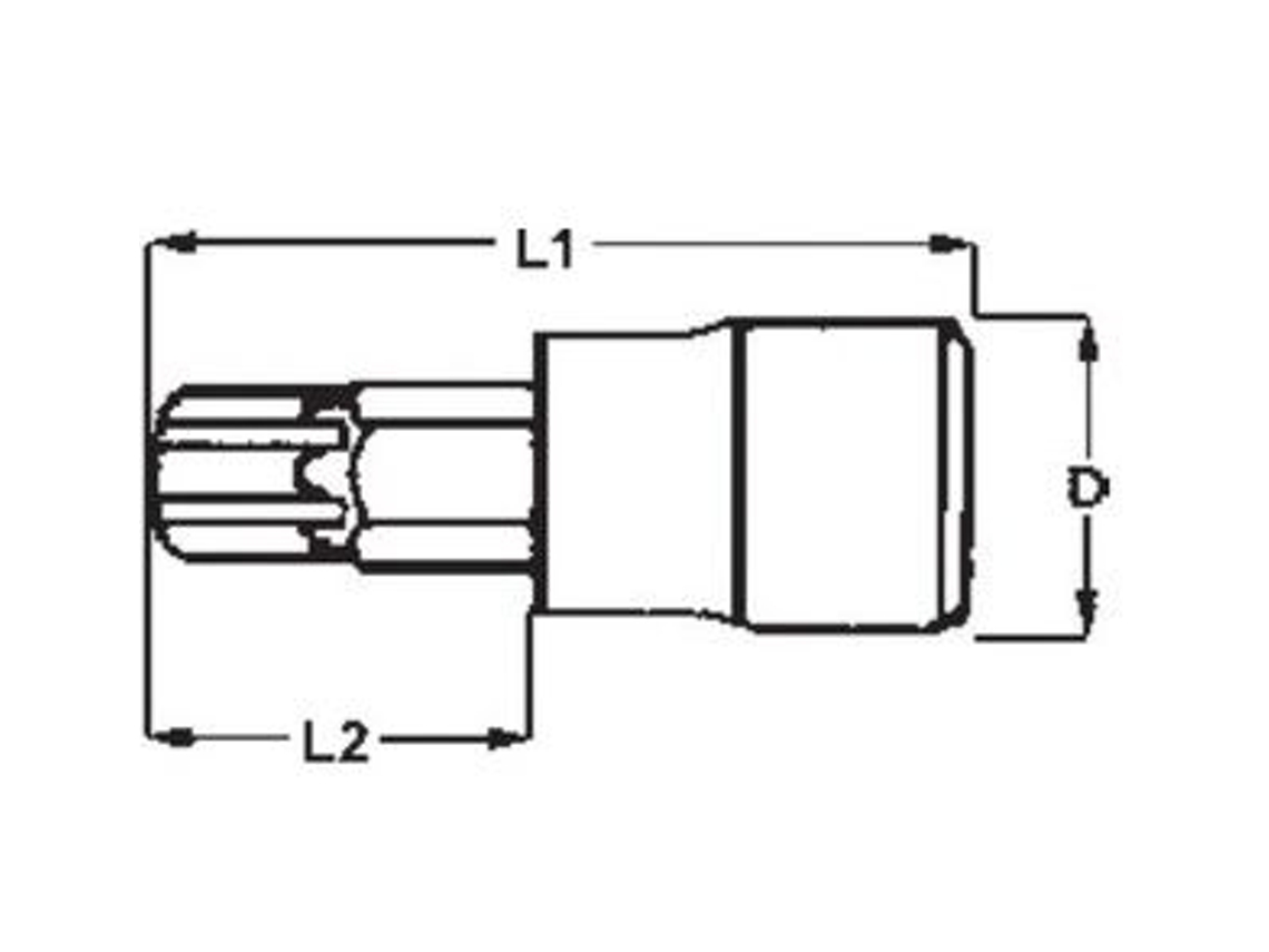 TENGTOOLS 102080801 Vaso 3/8 Tx45 M381245T-C