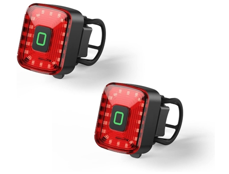 Luz trasera para bicicleta, paquete de 2 luces recargables USB para bicicleta, luz superbrillante para bicicleta de 100 lúmenes, luz LED para CHRONUS