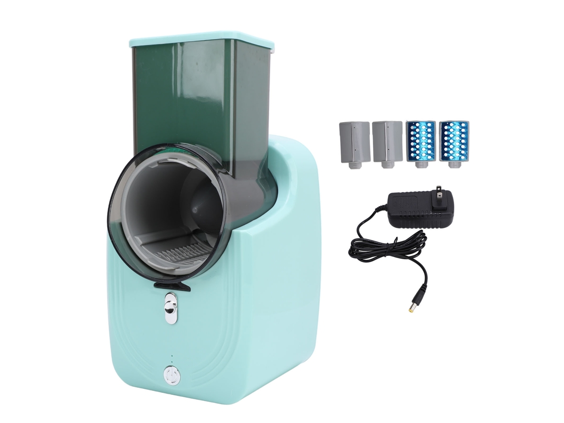 Rallador Eléctrico Multifuncional Para Queso, Verduras Y Frutas Con 3 Cuchillas De Acero Inoxidable - Verde