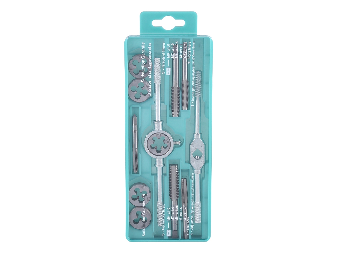 2026velora-kit De Ferramentas Manuais De Brocas E Matrizes M6-m12 Com Chave De Mão 12pcs