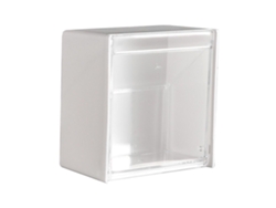 Caja de almacenamiento de pared para hisopos y discos de algodón.