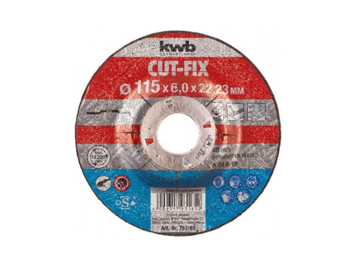 Disco Desbaste Cutfix Metal 115X6X22 Mm KWB