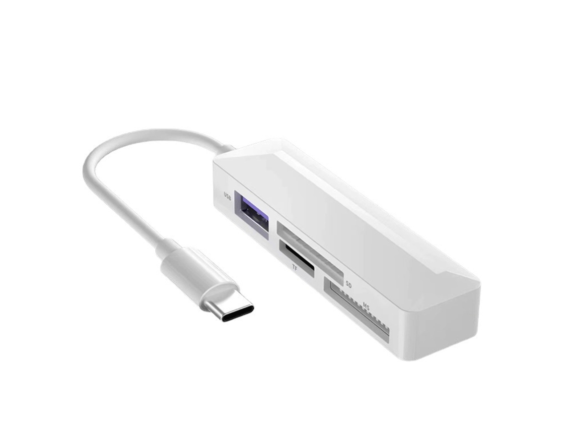 Lector de tarjetas de memoria 4 en 1 tipo C a SD/TF/USB/MS Cuich