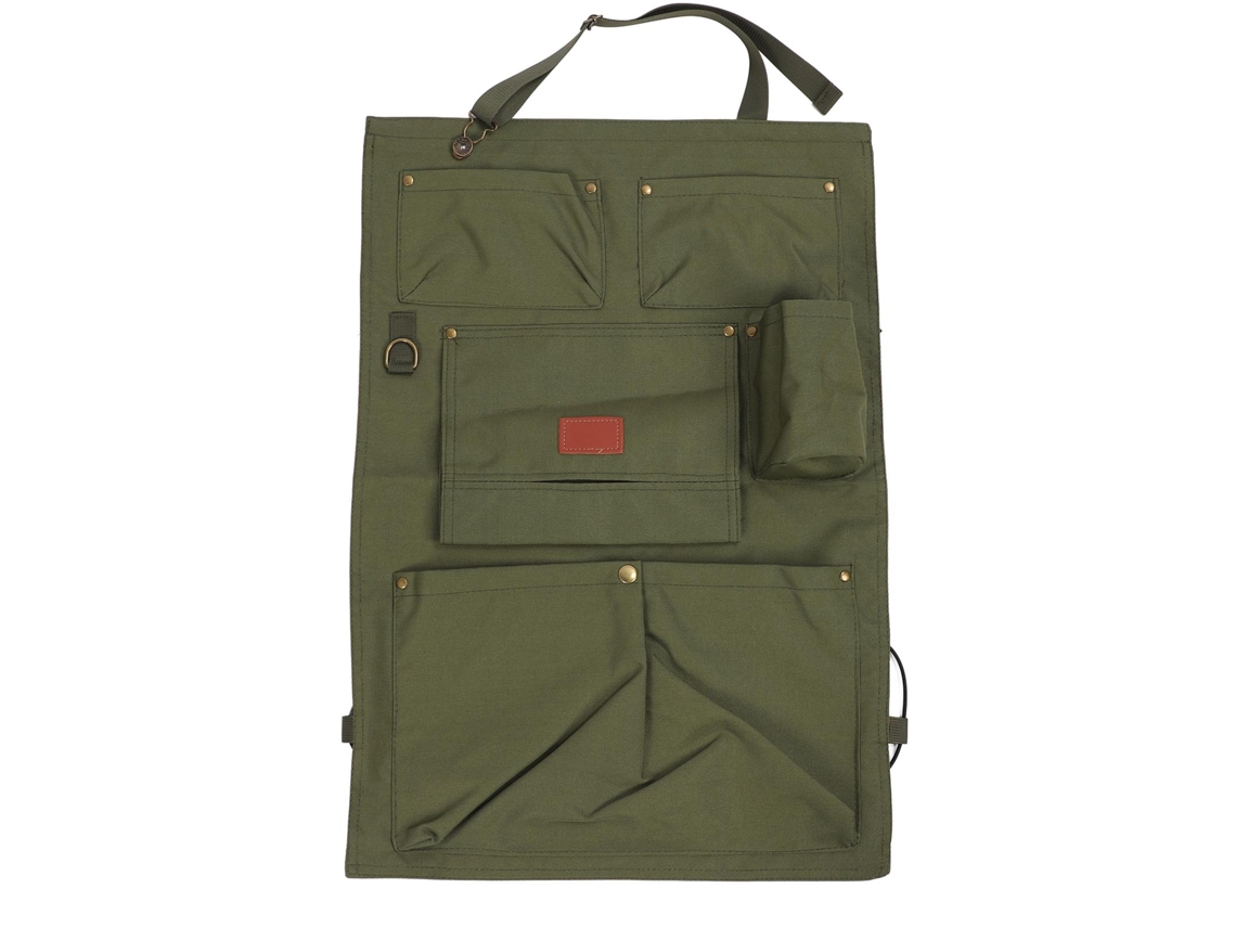 Organizador impermeable para el asiento trasero del coche con bolsa hermética y espacio de almacenamiento.