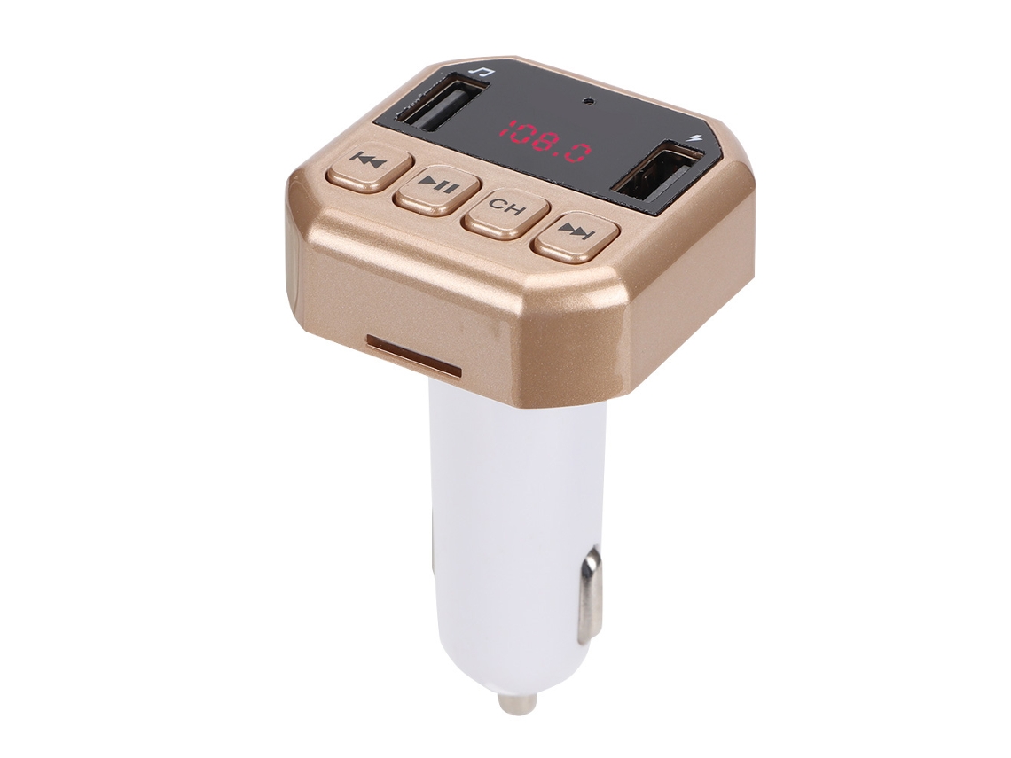 Transmisor FM Bluetooth con reproductor MP3 y cargador integrado