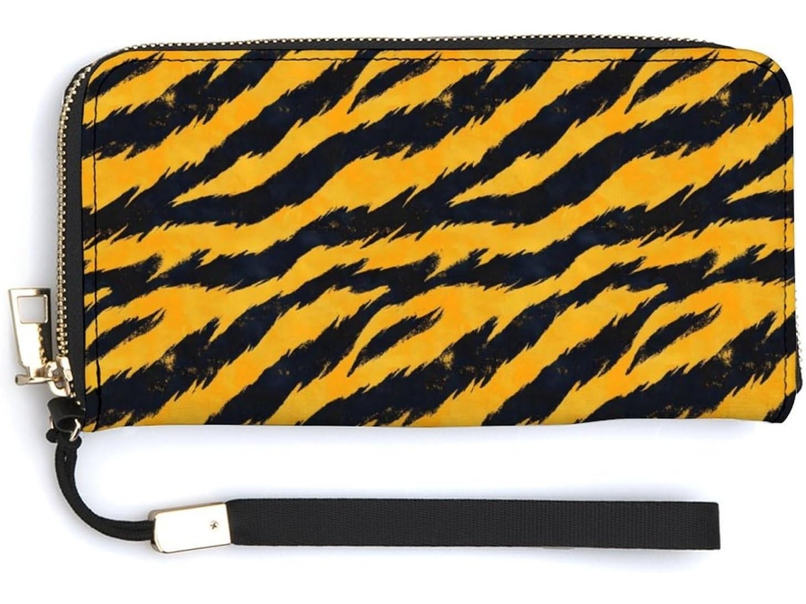 Cartera Cuero Con Cremallera Para Mujer Diseño Estampado