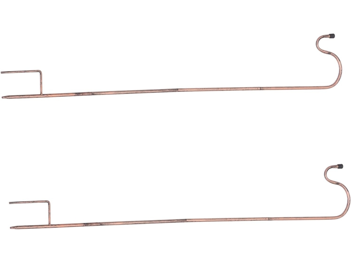 Juego De 2 Ganchos De Hierro Inoxidable, 85 Cm De Alto, 10 Para