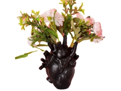 Embalaje: Caja de papel negra con forma de corazón, 16,5 × 13 × 21 cm, de sobremesa.