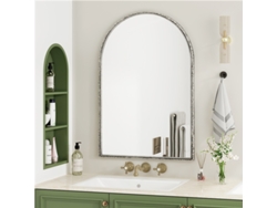 Espejo Arqueado Plateado, Decoración Para Tocador De Baño