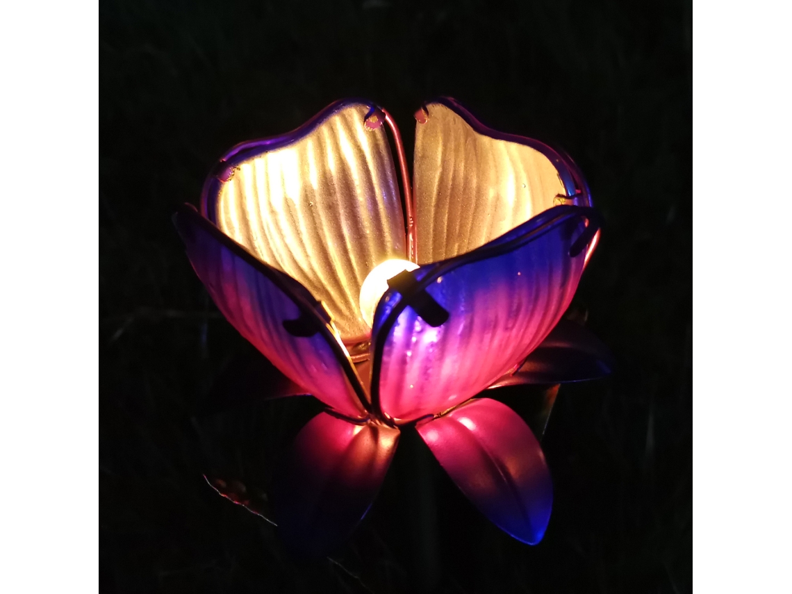 Rebe-lámpara Solar De Flor Led Para Jardín, Resistente Al Agua Ip55, Lámpara Decorativa Para Caminos, Cesped Y Paisaje Exterior
