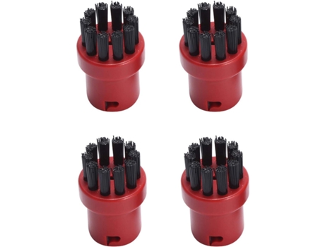 Paquete De 4 Cepillos Redondos De Repuesto Para Limpiador A Vapor Karcher Sc1 Sc2 Sc3 Sc4 Sc5 Sc7 (Rojo Y Negro) VENISYMLIS