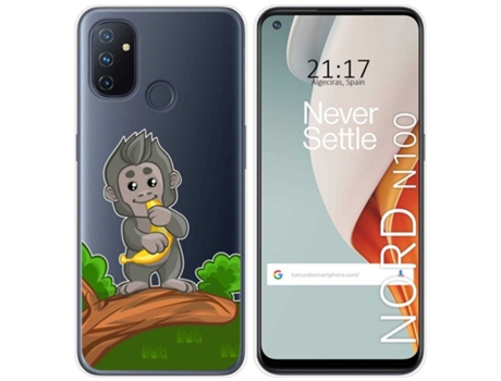 Carcasa OnePlus Nord N100 TUMUNDOSMARTPHONE Dibujos Transparente Multicolor