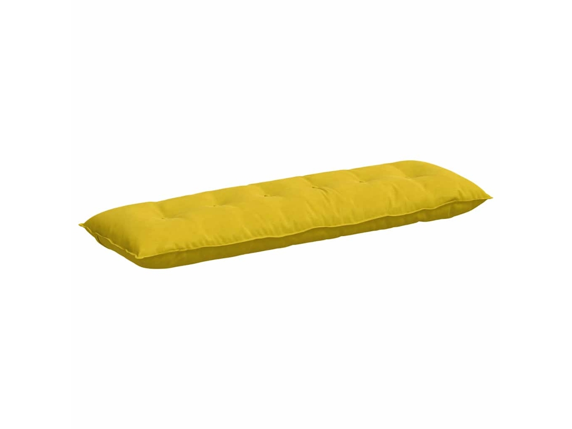 Cojín De Espalda Amarillo 160 X 50 Cm Tela De Pana