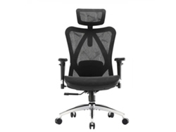 SIHOO M57: Silla ergonómica con reposabrazos 3D, soporte lumbar, malla, 150kg, altura e inclinación regulables. Cert. SGS/BIFMA. Negro.