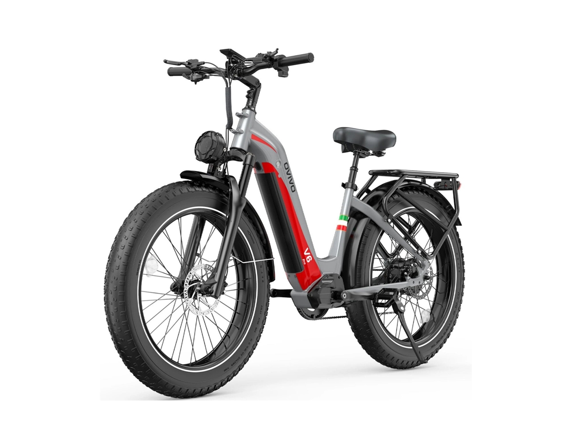 Ovivo V6 Pro E-bike - Motor 250w Batería 48v20ah 26pulgadas Frenos Hidráulicos - Platarojo